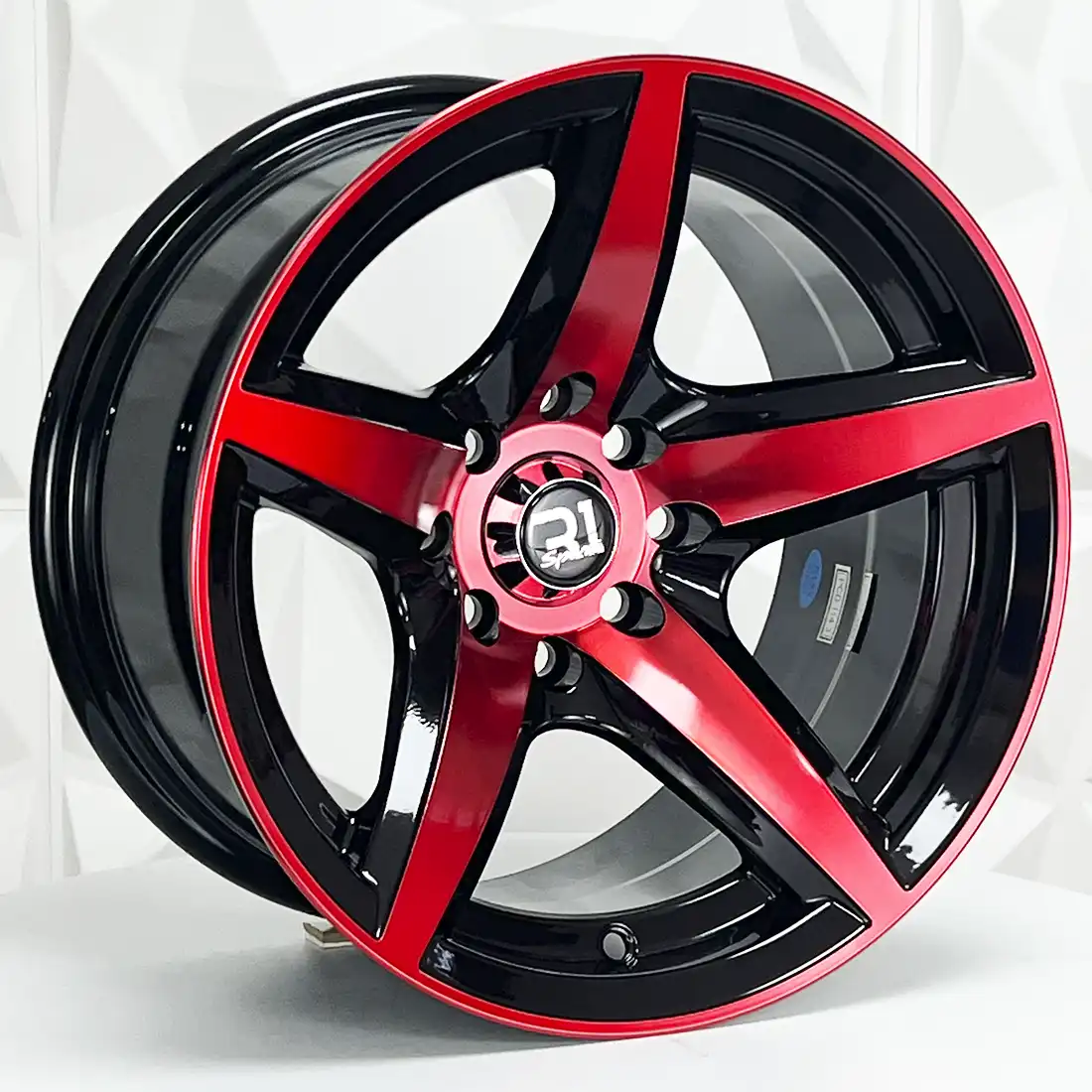 Rin 140131 RIN 14X7.5 4-100/114.3R1 SPORT 10131 BLACK MACHINE FACE RED 4-100 con barrenación 4-100