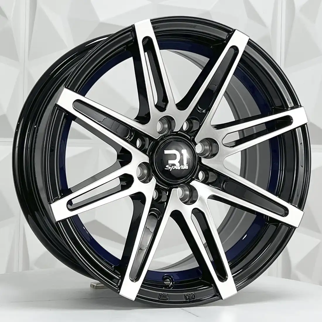 Rin 141212 RIN 14X6.5 4-100/108 R1 SPORT 5314 BLACK MACHINE FACE UNDERC 4-100 con barrenación 4-100