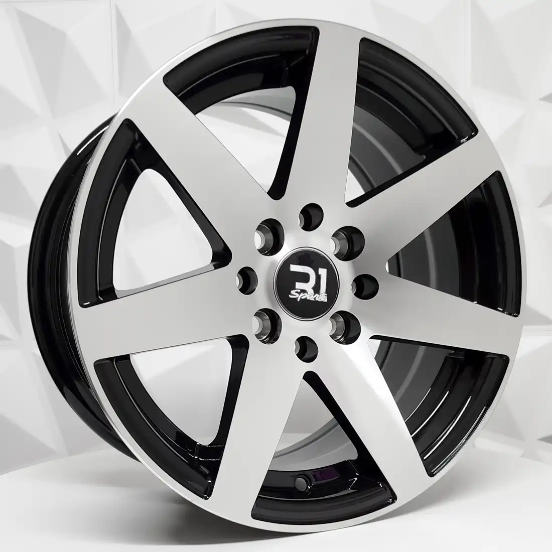 Rin 141215 RIN 14X6.5 4-100/108 R1 SPORT 47037 BLACK MACHINE FACE ET20 4-100 con barrenación 4-100