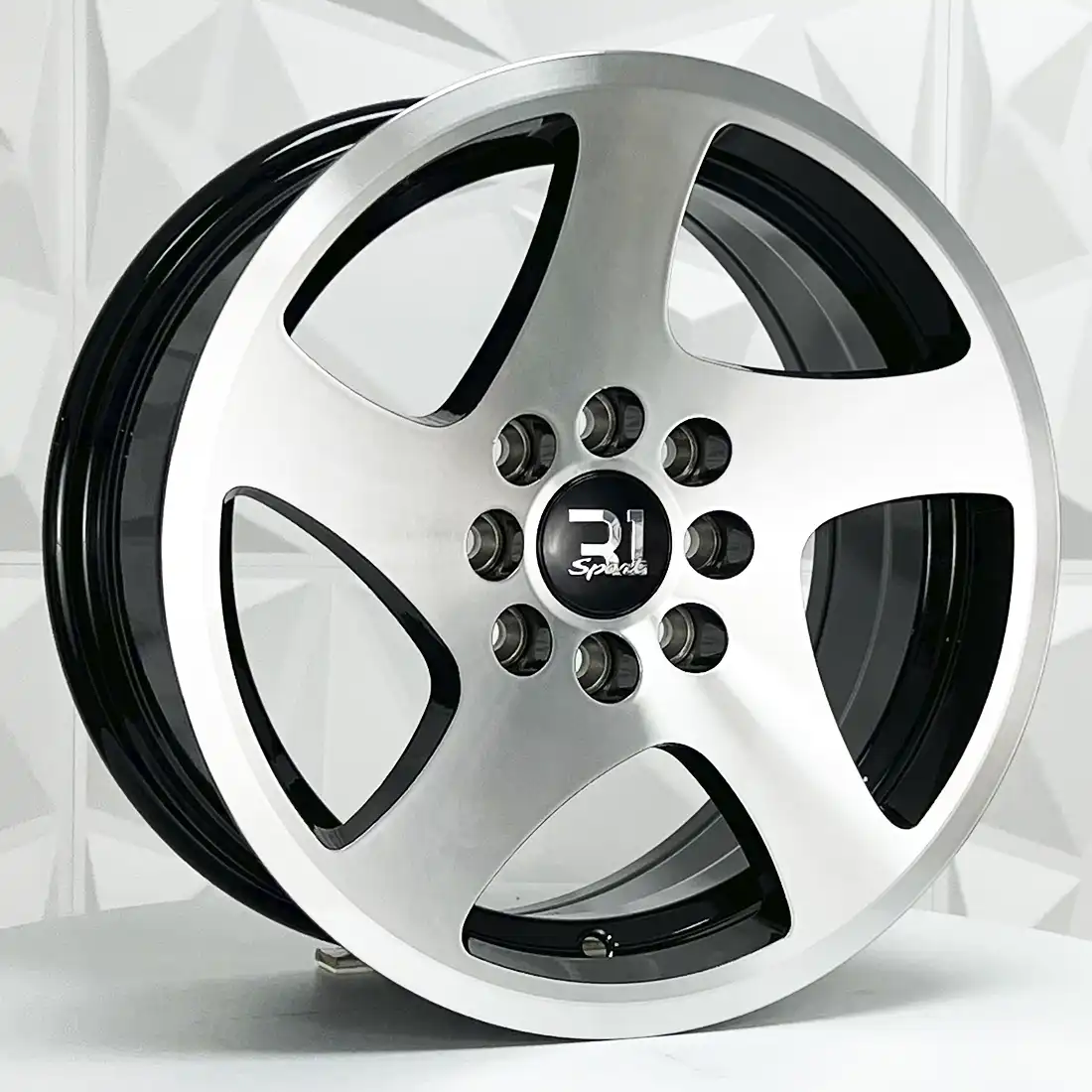 Rin 151202 RIN 15X7.5 4-100 R1 SPORT 55209 BLACK MACHINE FACE ET30 CB73 4-100 con barrenación 4-100