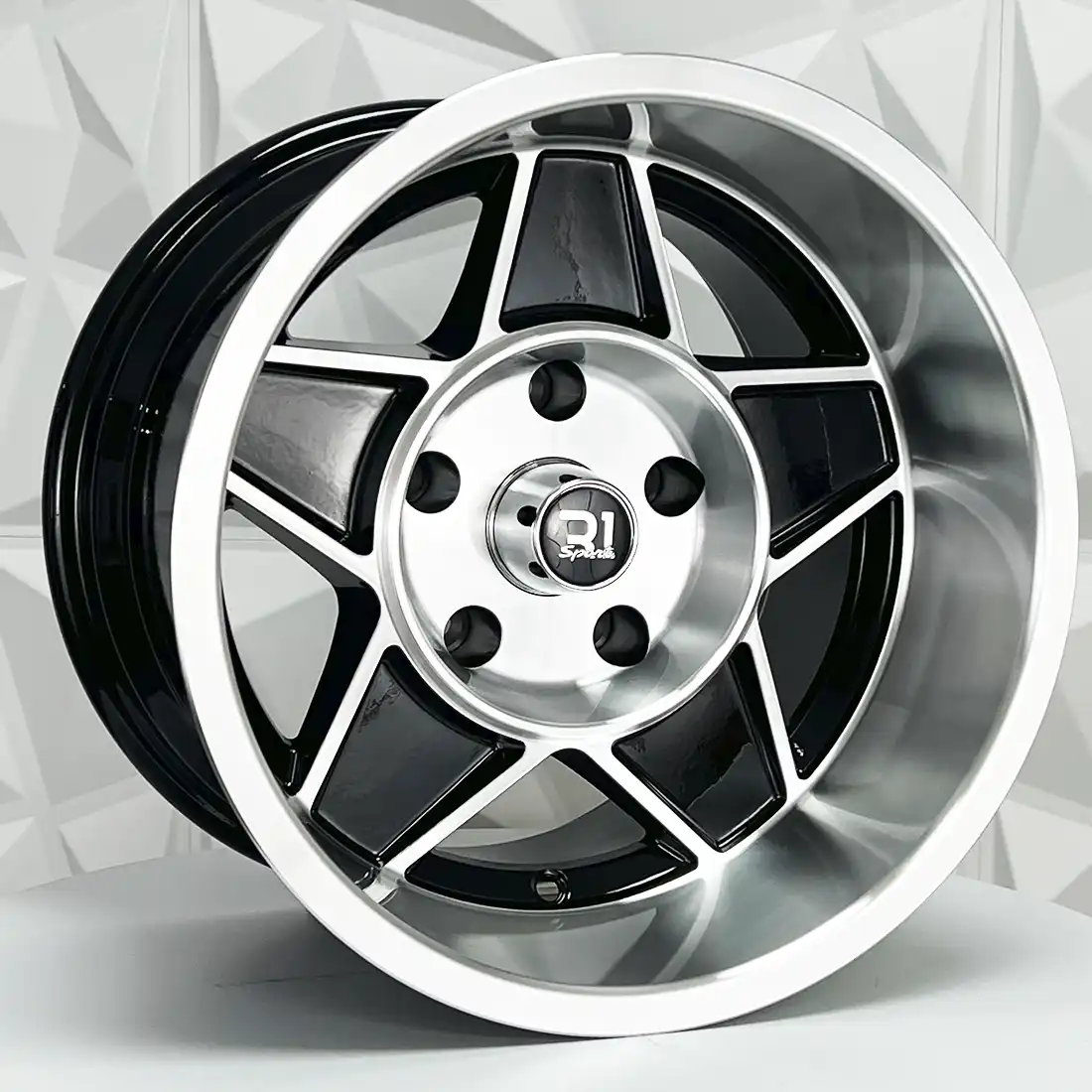 Rin 151206 RIN 15X10 5-114.3 R1 SPORT L55542A BLACK MACHINE FACE MACHIN 5-114.3 con barrenación 5-114.3
