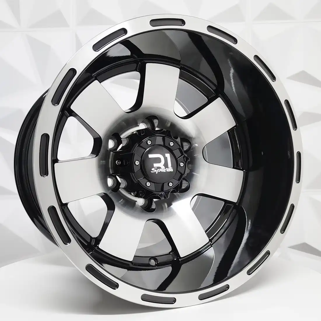 Rin 151219 RIN 15X10 5-127 R1 SPORT 57015 BLACK MACHINE FACE ET-45 CB83 5-127 con barrenación 5-127