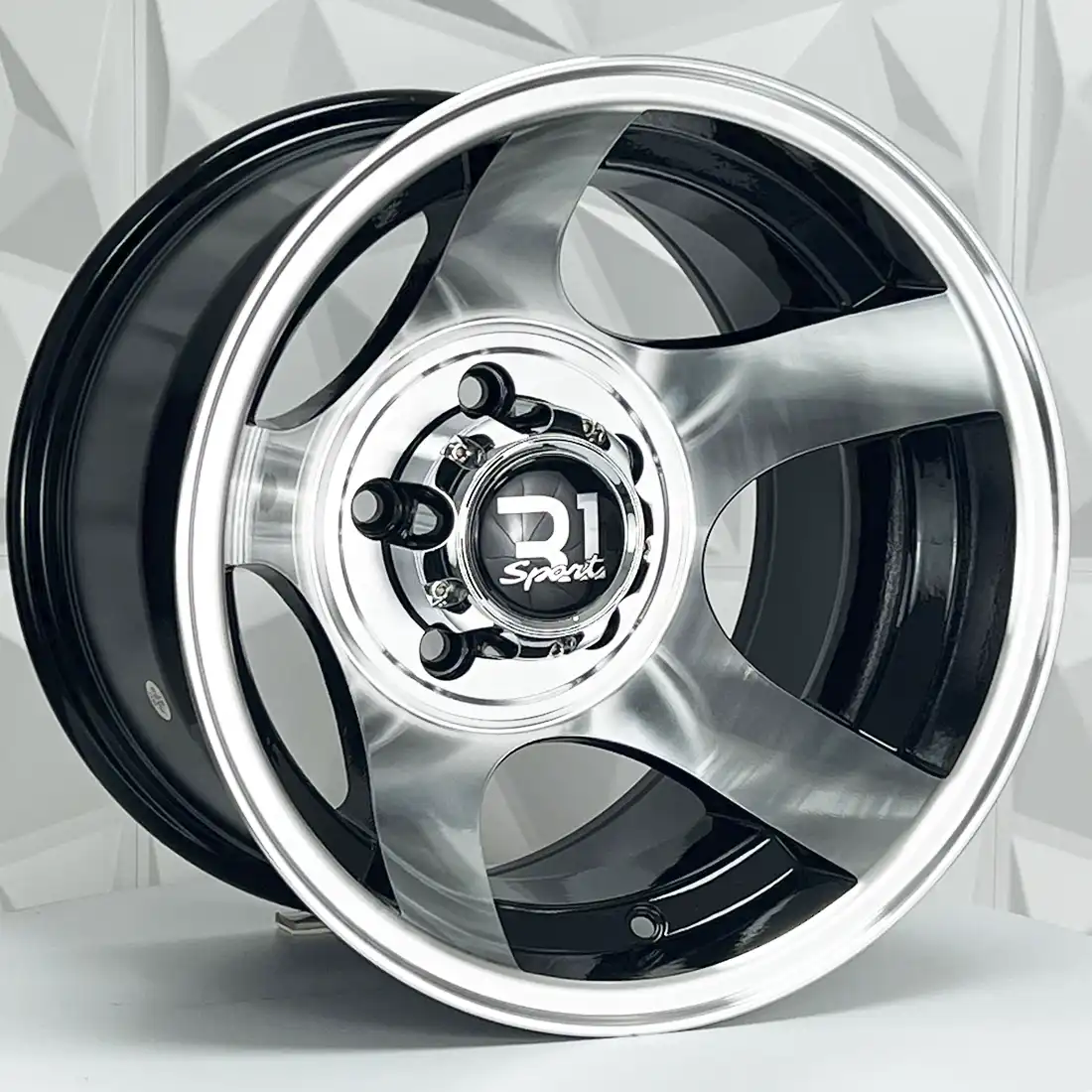 Rin 151556 RIN 15X12 5-114.3 R1 SPORT 693 BLACK MACHINE FACE ET-75 CB73 5-114.3 con barrenación 5-114.3