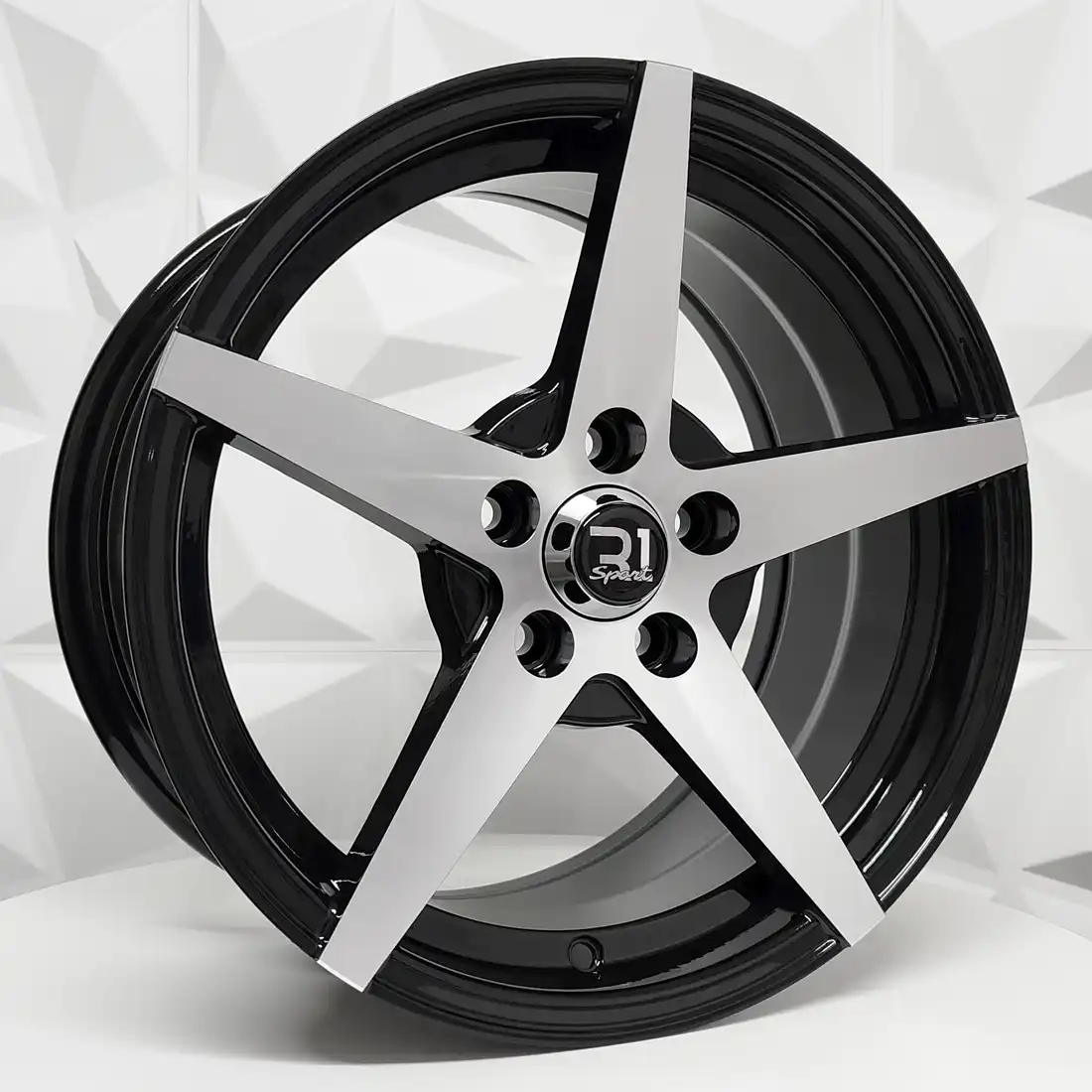 Rin 151616 RIN 15X7 5-100 R1 SPORT DX427 BLACK MACHINE FACE ET35 CB73.1 5-100 con barrenación 5-100