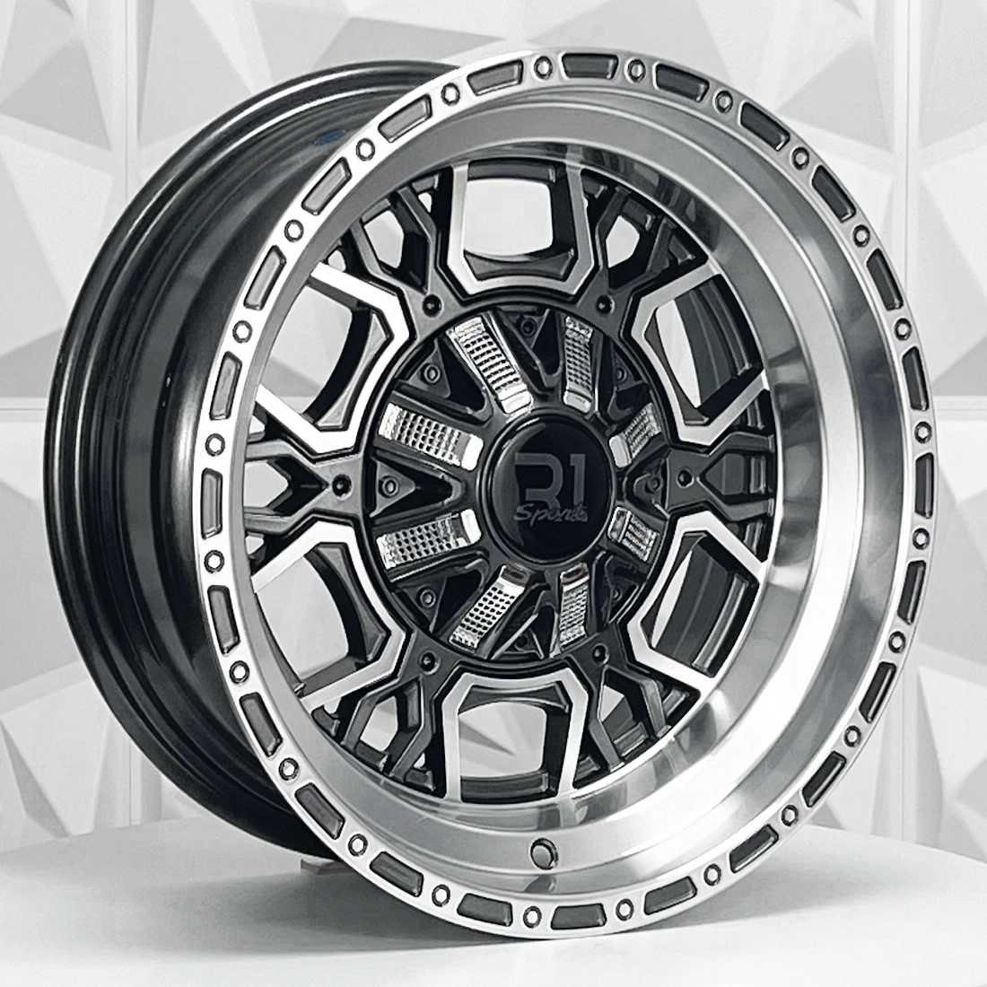 Rin 157627 RIN 15X8 5-114.3 R1 SPORT JWC267 GUNMETAL MACHINE FACE ET-10 5-114.3 con barrenación 5-114.3