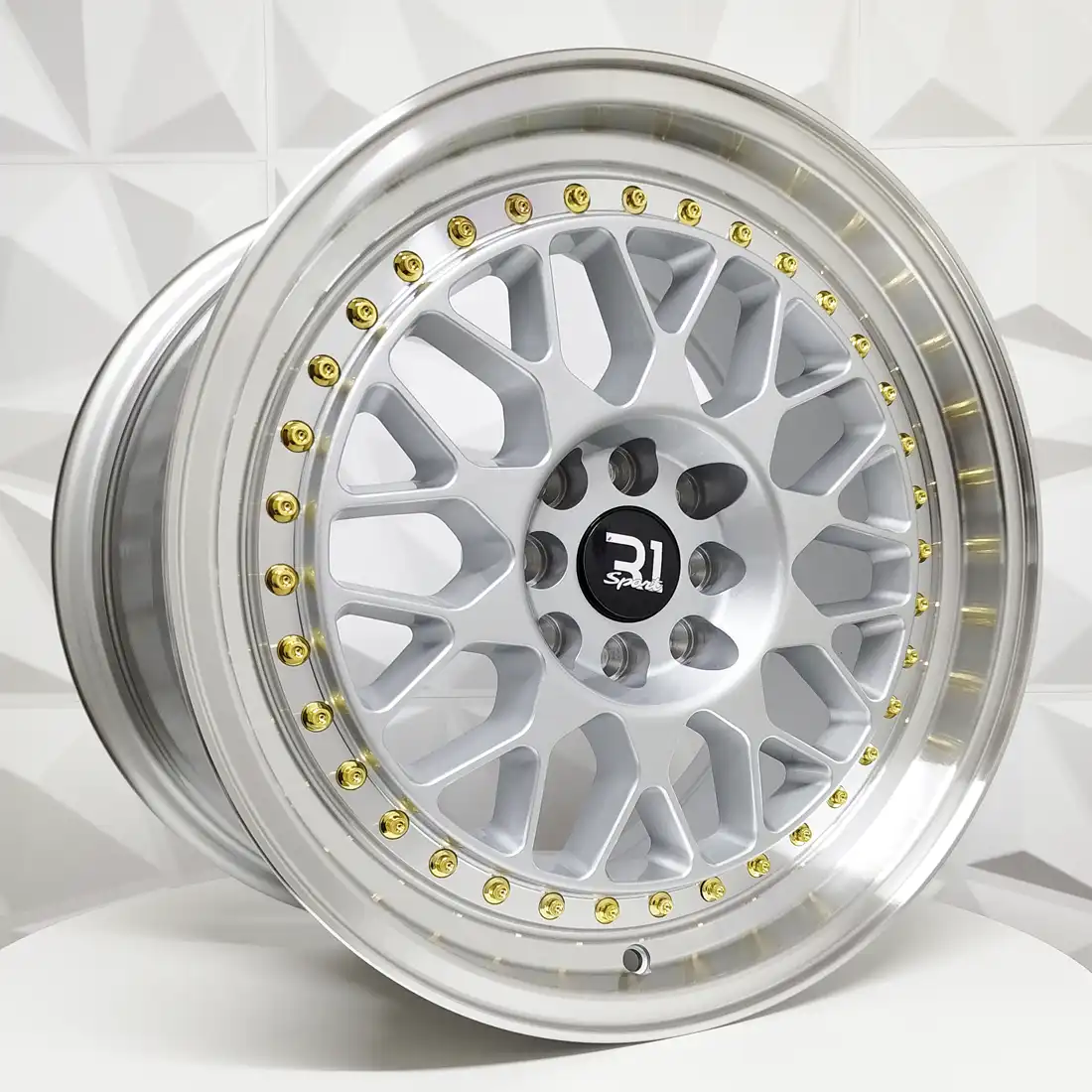 Rin 171225 F17X7 R17X9 4-100/114.3 1001 SILVER MI GOLD RIVETS ET25/23 C 4-114.3 con barrenación 4-114.3