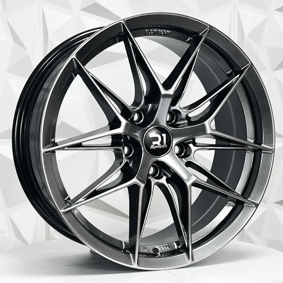 Rin 171563 RIN 17X7.5 5-100 R1 SPORT DX249 HYPER BLACK ET35 CB73.1 5-100 con barrenación 5-100