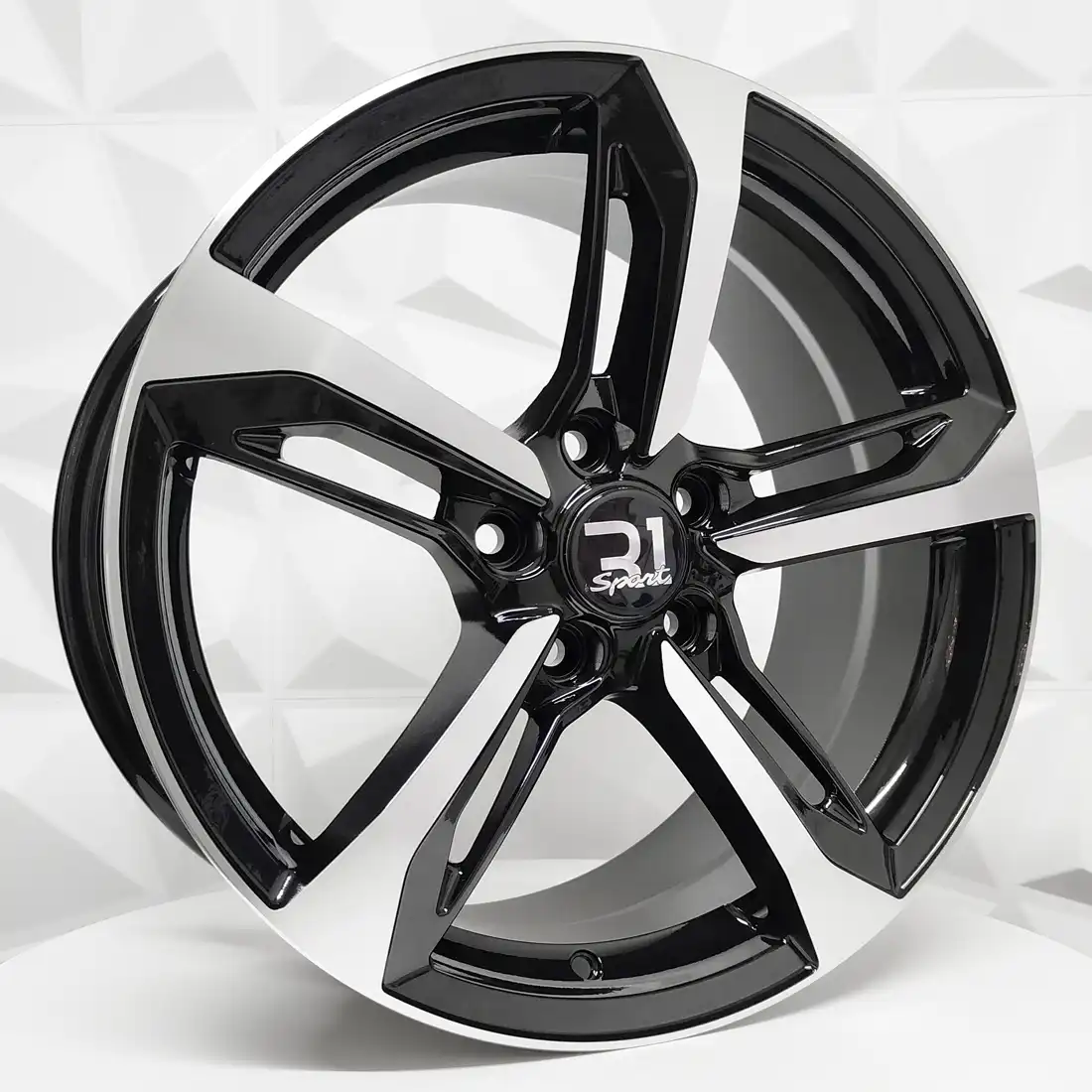 Rin 171569 RIN 17X7.5 5-112 R1 SPORT DX219 BLACK MACHINE FACE ET40 CB66 5-112 con barrenación 5-112