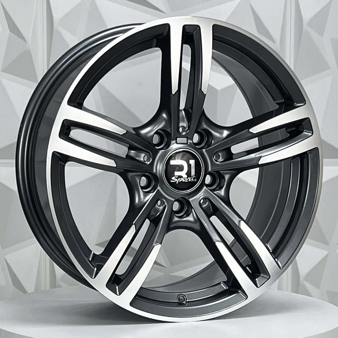 Rin 174670 RIN 17X8 5-120 R1 SPORT QC5100 GUNMETAL MACHINE FACE ET35 CB 5-120 con barrenación 5-120