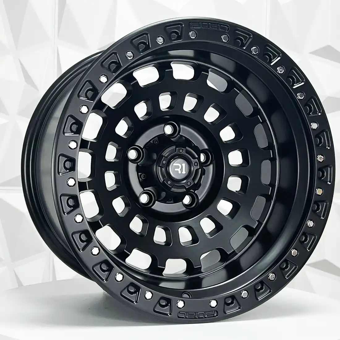 Rin 174783 RIN 17X9 5-139.7 R1 SPORT QC1810 MATE BLACK ET-12 CB108 5-139.7 con barrenación 5-139.7