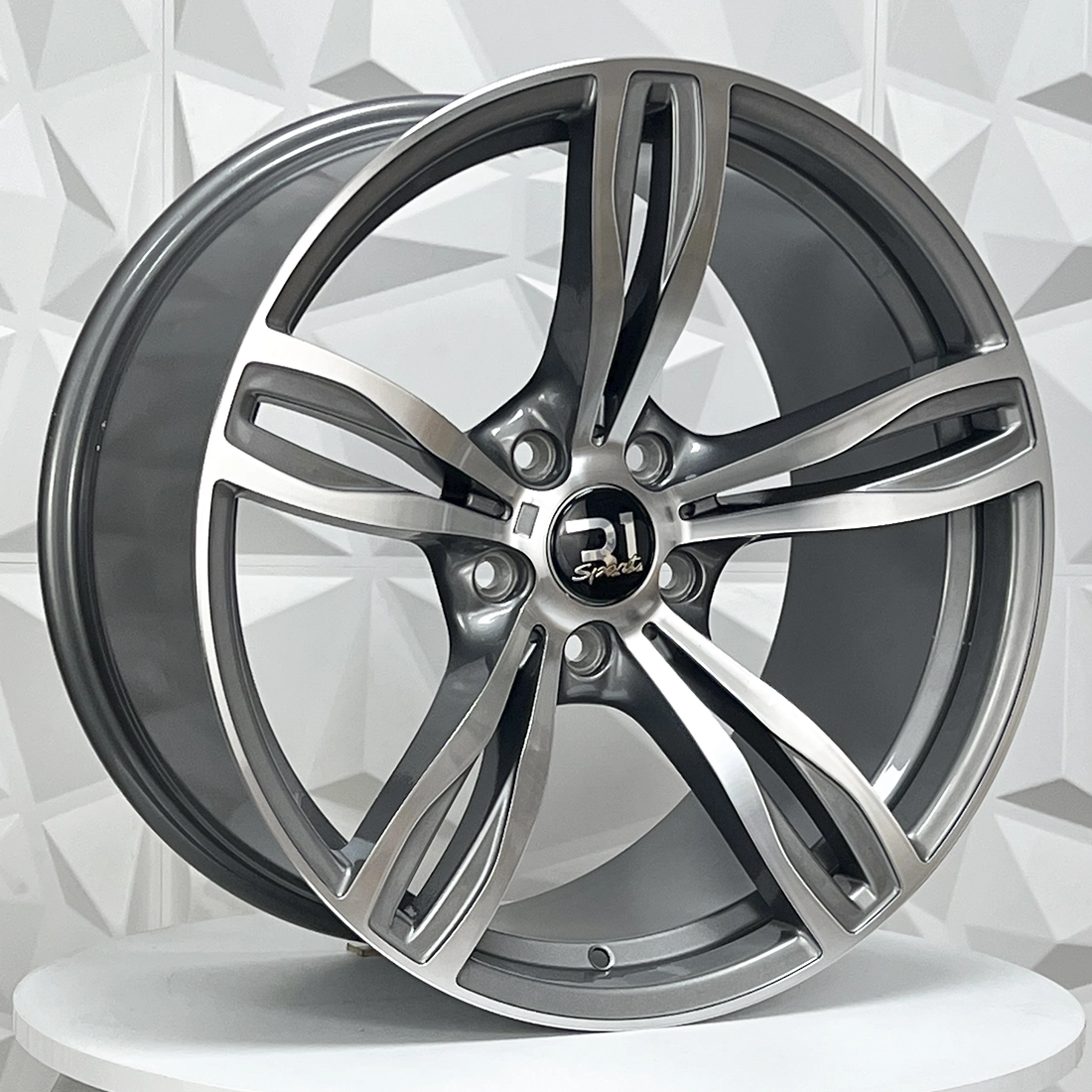 Rin 192382 RIN 19X9.5 5-120 R1 SPORT YSM359 GUNMETAL MACHINED FACE ET35 5-120 con barrenación 5-120