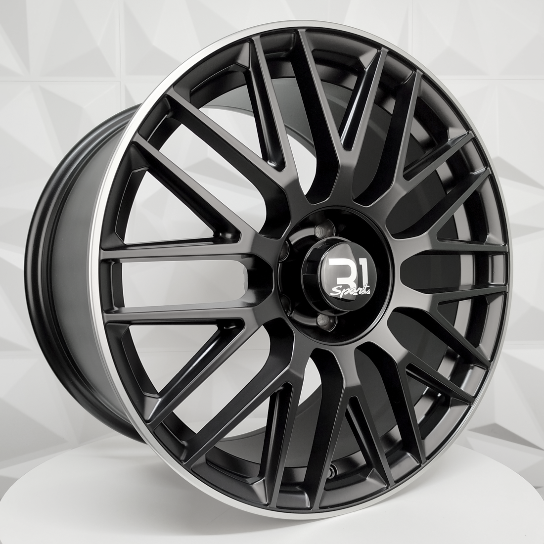 Rin 198574 F19X8.5 R19X9.5 5-112 H932F MATT BLACK MACHINE LIP ET38/43 C 5-112 con barrenación 5-112