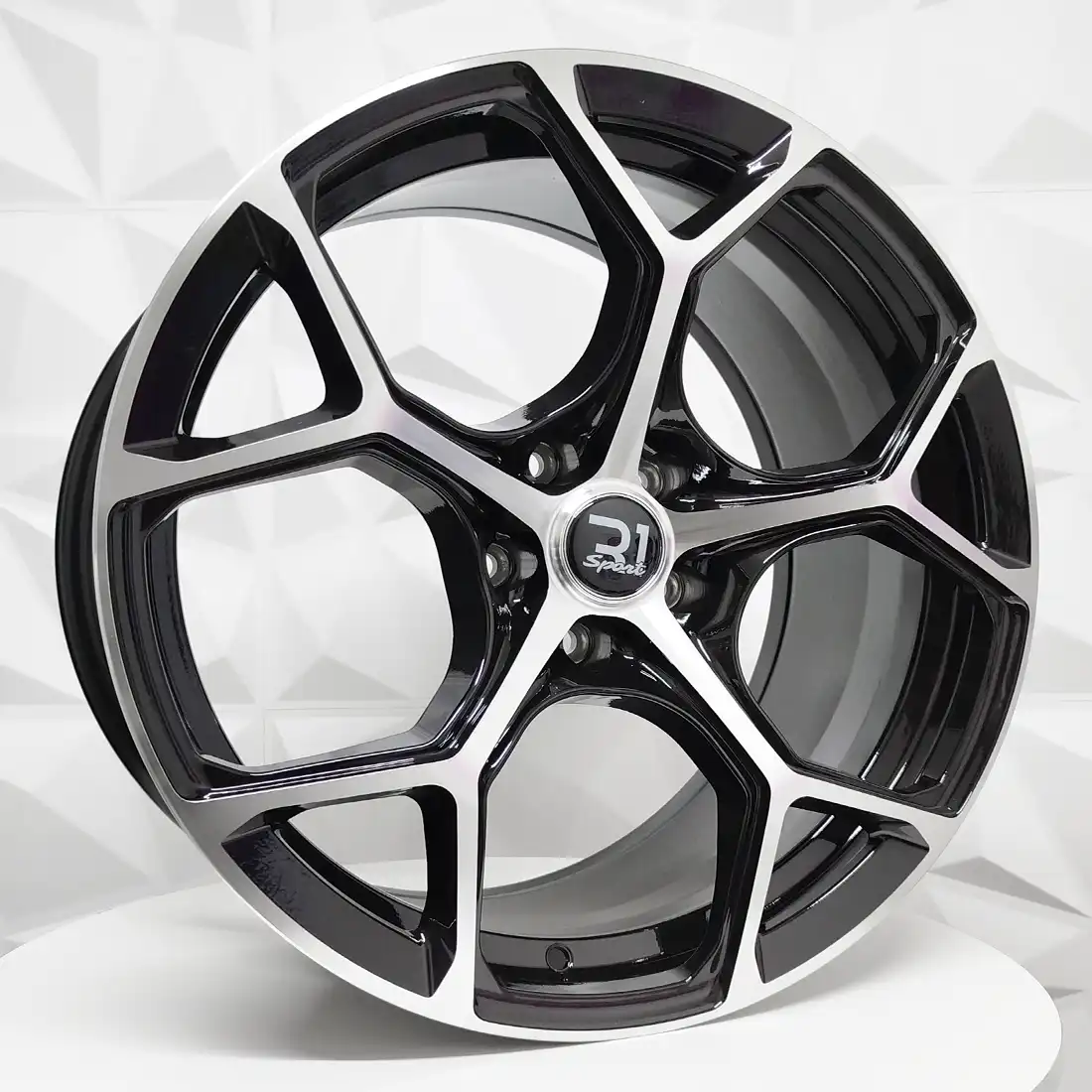 Rin 198600 RIN 19X8.5 5-112 R1 SPORT AH2030 BLACK MACHINE FACE ET40 CB6 5-112 con barrenación 5-112