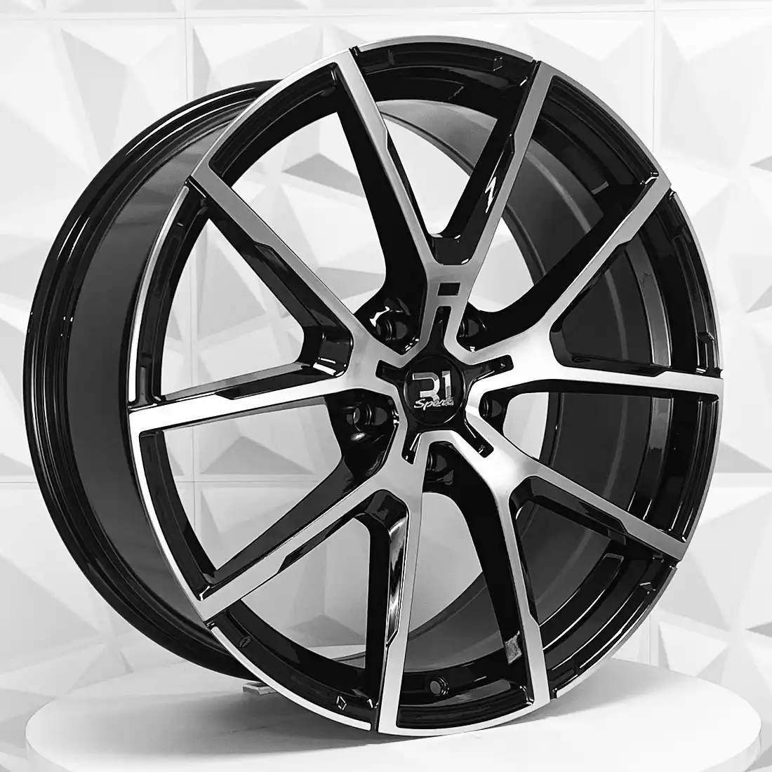 Rin 200576 F20X8.5 R20X9.5 5-112 FA746 BLACK MACHINE FACE ET40/35 CB66. 5-112 con barrenación 5-112