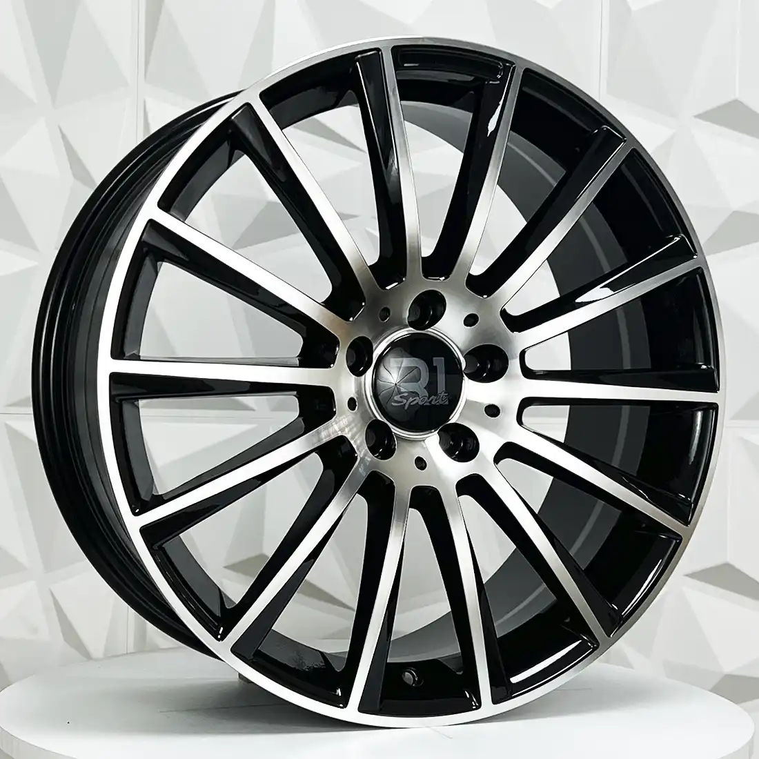 Rin 201505 F20X8.5 R20X9.5 5-112 DX300 BLACK MACHINE FACE ET43/45 CB66. 5-112 con barrenación 5-112