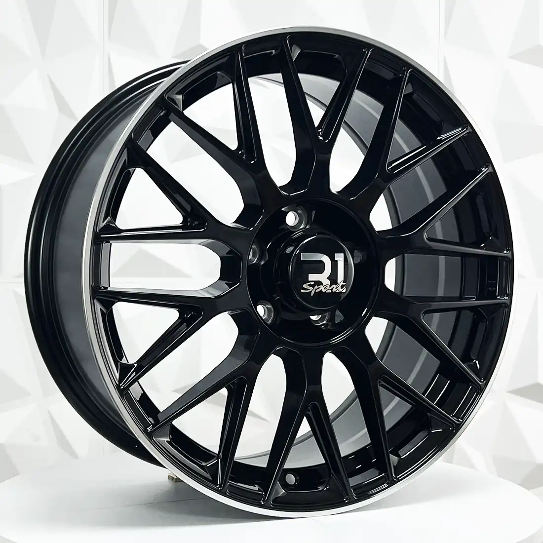 Rin 201509 F20X8.5 R20X9.5 5-112 XF013 MACHINE BLACK LIP ET38/43 CB66.4 5-112 con barrenación 5-112