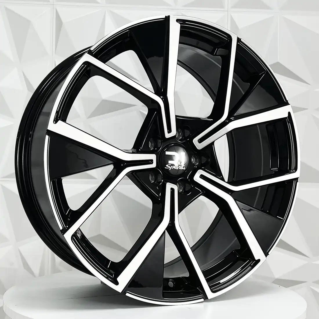 Rin 208534 RIN 20X8.5 5-112 R1 SPORT VH2044 BLACK MACHINE FACE ET38 CB5 5-112 con barrenación 5-112