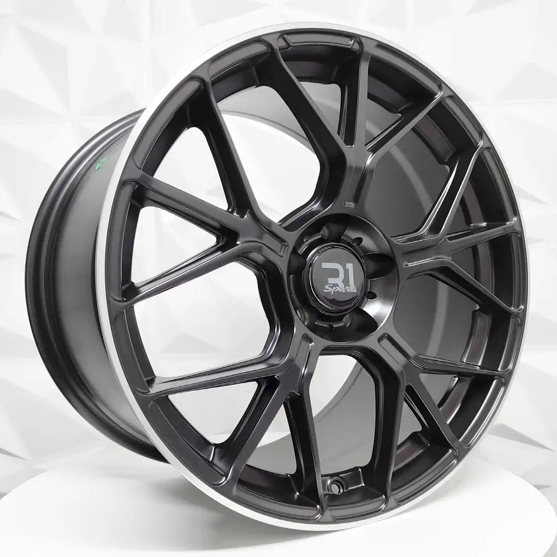 Rin FF198608 F19X8.5 R19X9.5 5-112 R1 SPORT GT-FF MATT BLACK MACHINE LIP 5-112 con barrenación 5-112