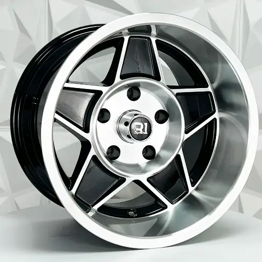 Rin 151207 RIN 15X10 5-127 R1 SPORT L55542A BLACK MACHINE FACE MACHINE LIP ET-44 CB83 5-127 con barrenación 5-127