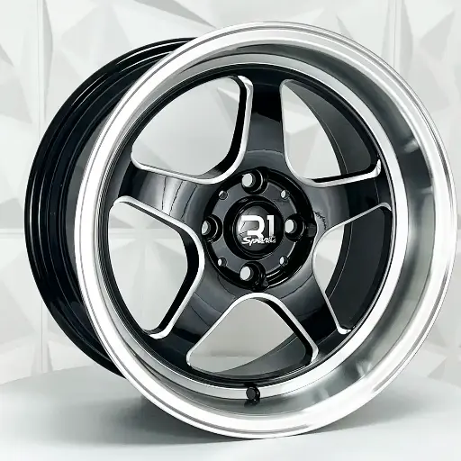 Rin 151539 F15X7 R15X8 4-100 689 BLACK MILLING WINDOW MACHINE LIP ET35/25 CB73.1 4-100 con barrenación 4-100