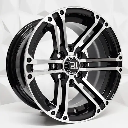 Rin 131505 RIN 13X6 4-100/114.3 R1 SPORT 6036 BLACK MACHINE FACE ET5 CB73.1 4-114.3 con barrenación 4-114.3