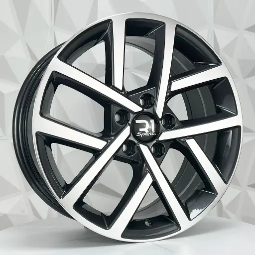 178643 RIN 17X7 5-112 R1 SPORT 7063 GUNMETAL MACHINE FACE ET49 CB57.1 5-112