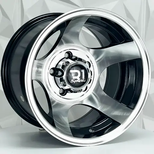 Rin 151556 RIN 15X12 5-114.3 R1 SPORT 693 BLACK MACHINE FACE ET-75 CB73.1 5-114.3 con barrenación 5-114.3