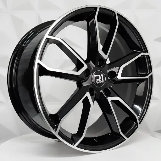 181511 RIN 18X7.5 5-114.3 R1 SPORT 423 BLACK MACHINE FACE ET45 CB67.1 5-114.3