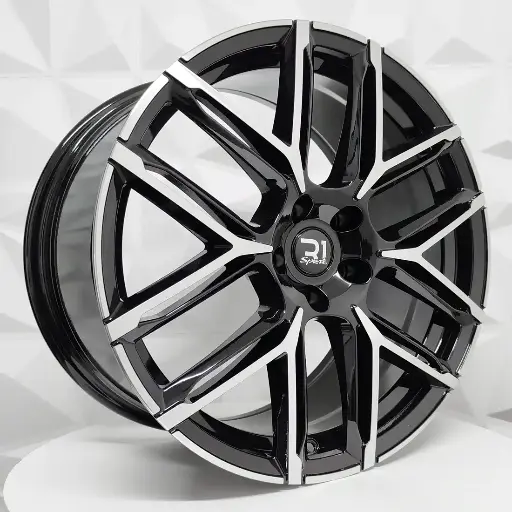 Rin 190522 RIN 19X8.5 5-112 R1 SPORT F734 BLACK MACHINE FACE ET42 CB66.56 5-112 con barrenación 5-112