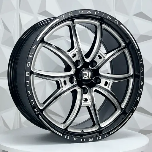 Rin 189241 RIN 18X8.5 5-114.3 R1 SPORT 1042HB BLACK+MILLING ET38 CB73.1 5-114.3 con barrenación 5-114.3