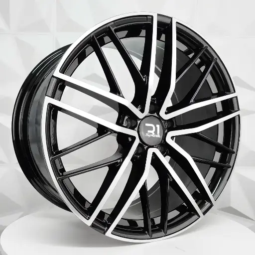 Rin 198563 F19X8.5 R19X9.5 5-112 MH109 BLACK MACHINE FACE ET40/42 CB66.6 5-112 con barrenación 5-112