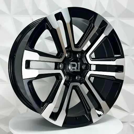 220519 RIN 22X9 6-139.7 R1 SPORT FB668 BLACK MACHINE FACE ET24 CB78.1 6-139.7