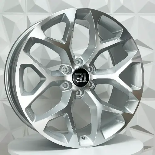 Rin 240503 RIN 24X10 6-139.7 R1 SPORT 208 SILVER MACHINE FACE ET31 CB78.1 6-139.7 con barrenación 6-139.7
