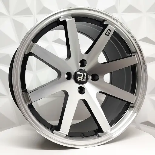 Rin 171560 RIN 17X8.5 4-100 R1 SPORT DX723 BLACK MACHINE FACE ET15 CB73.1 4-100 con barrenación 4-100