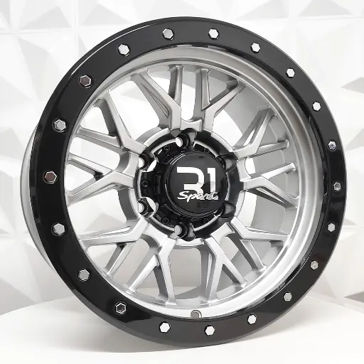 Rin 167574 RIN 16X8 6-139.7 R1 SPORT LP125 GREY+BLACK LIP CHROME RIVETS ET-10 CB110 6.139.7 con barrenación 6.139.7