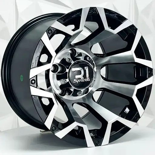 Rin 150598 RIN 15X10 5-139.7 R1 SPORT 5302 BLACK MACHINE FACE ET-44 CB110 5-139.7 con barrenación 5-139.7