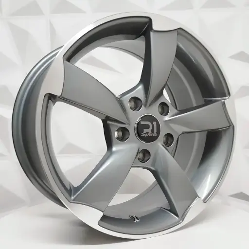 Rin 161908 RIN 16X7 5-112 R1 SPORT L357 GUNMETAL MACHINE LIP* ET42 CB66.6 5-112 con barrenación 5-112
