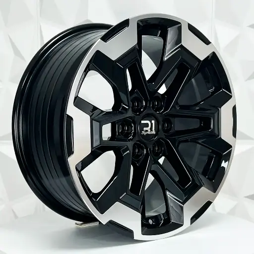 162131 RIN 16X7 6-114.3 R1 SPORT L2279 BLACK MACHINE FACE ET35 CB66.1 6-114.3