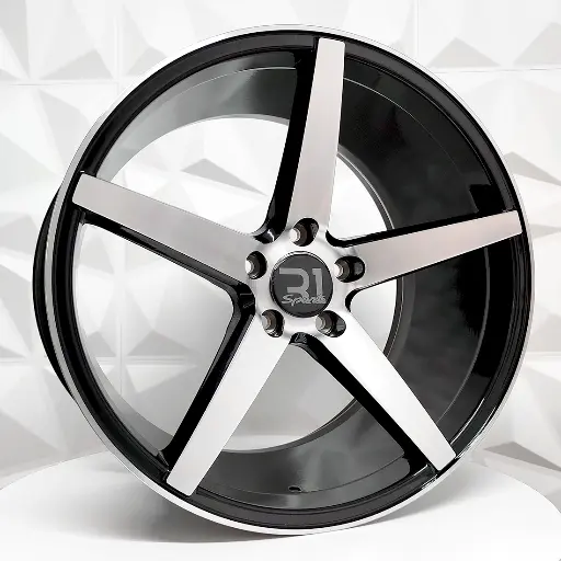 Rin 187534 RIN 18X8.5 5-108 R1 SPORT LG04 BLACK MACHINE FACE ET33 CB73.1 5-108 con barrenación 5-108