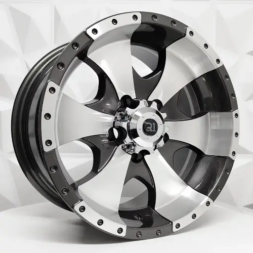 Rin 169279 RIN 16X7 5-114.3 R1 SPORT JA095 BLACK MACHINE FACE ET0 CB83 5-114.3 con barrenación 5-114.3