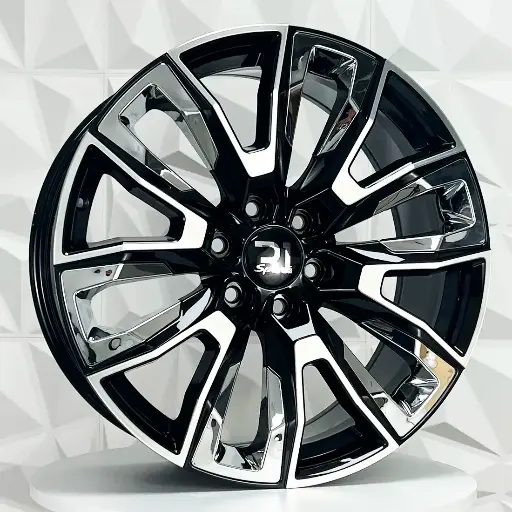FF228539 RIN 22X9 6-139.7 R1 SPORT TYH081 BLACK MF INSERT CHROME ET28 CB87.1 6-139.7