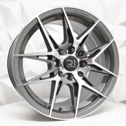 156798 RIN 15X7 4-100/114.3 R1 SPORT X034 GUNMETAL MACHINE FACE ET35 CB73.1 4-100