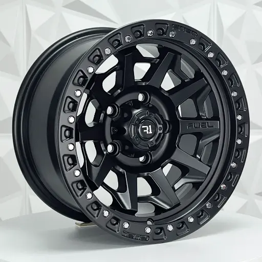 154922 RIN 15X8 6-139.7 R1 SPORT QC1261 MATE BLACK+RIVETS* ET0 CB110.1 6-139.7
