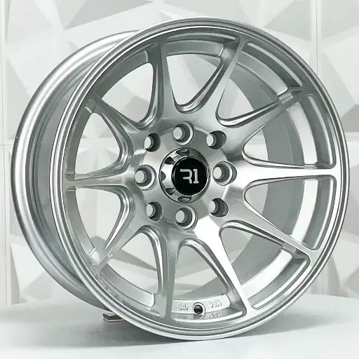 Rin 134574 RIN 13X6.5 4-100/114.3 R1 SPORT QC1518 SILVER MACHINE FACE ET0 CB73.1 4-100 con barrenación 4-100