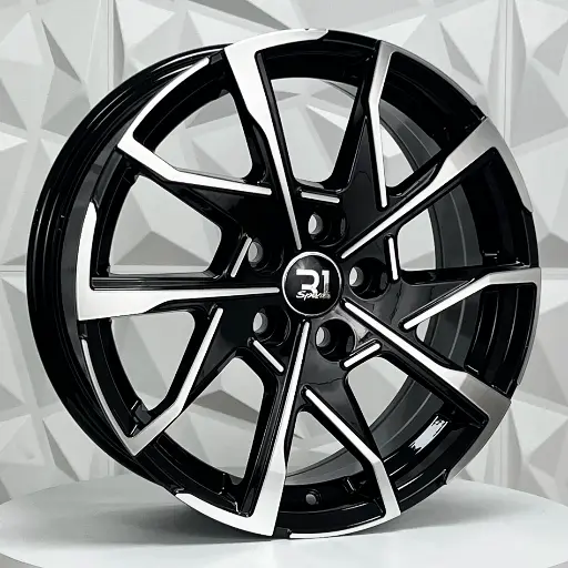 Rin 178633 RIN 17X7 5-114.3 R1 SPORT TH060 BLACK MACHINE FACE ET35 CB60.1 5-114.3 con barrenación 5-114.3