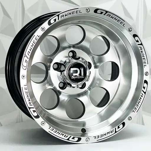 Rin 151570 RIN 15X10 5-127 R1 SPORT 8007 BLACK MACHINE FACE MI+RIVETS ET-44 CB83 5-127 con barrenación 5-127