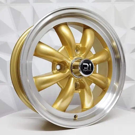 Rin 150190 RIN 15X5.5 4-130 R1 SPORT A816  LIGH GOLD MACHINE LIP ET19.7 CB88.7 4-130 con barrenación 4-130