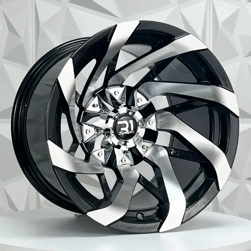 150257 RIN 15X10 6-139.7 R1 SPORT 10717 BLACK MACHINE FAC ET-44 CB106.1 6-139.7