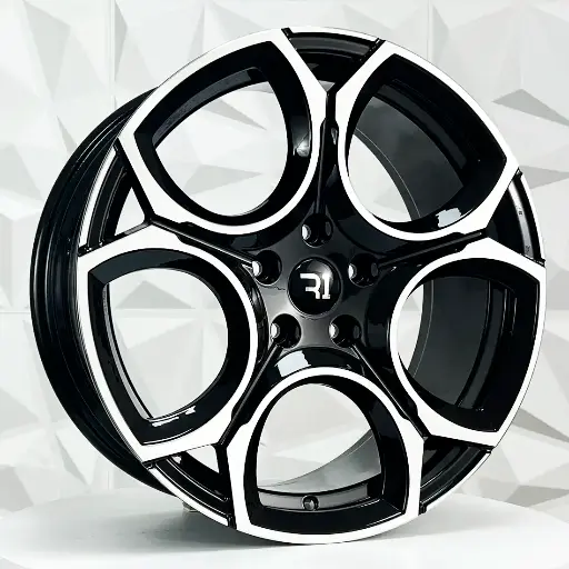 Rin 182533 RIN 18X8 5-112 R1 SPORT R3261 BLACK MACHINE FACE ET40 CB57.1 5-112 con barrenación 5-112