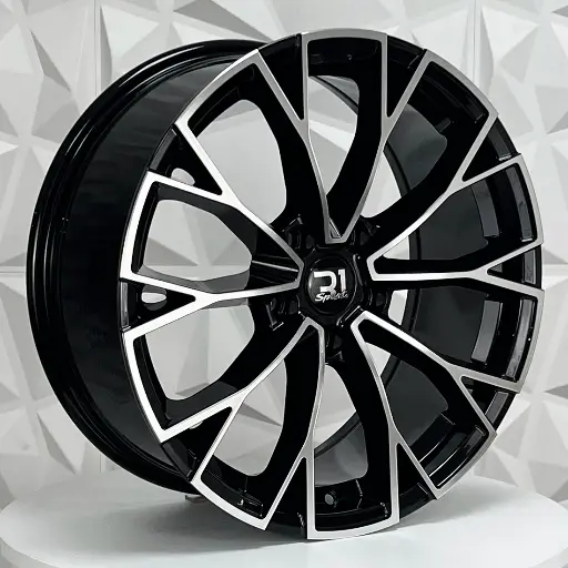 Rin 182539 RIN 18X8 5-112 R1 SPORT R3267 BLACK MACHINE FACE ET40 CB66.1 5-112 con barrenación 5-112